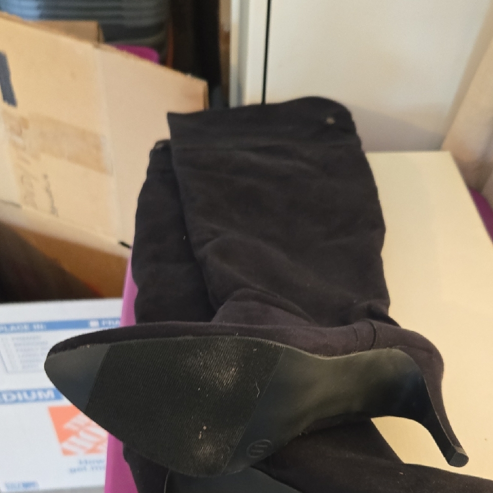 Target Black Knee-High Textured Boots